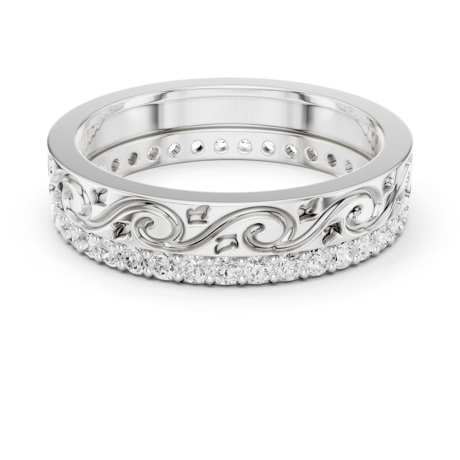 Gold Ring R22, White Gold
