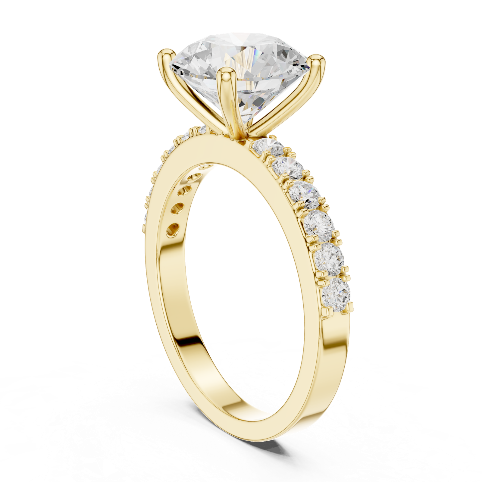 Gold Ring DDLR-750, Yellow Gold, view 1