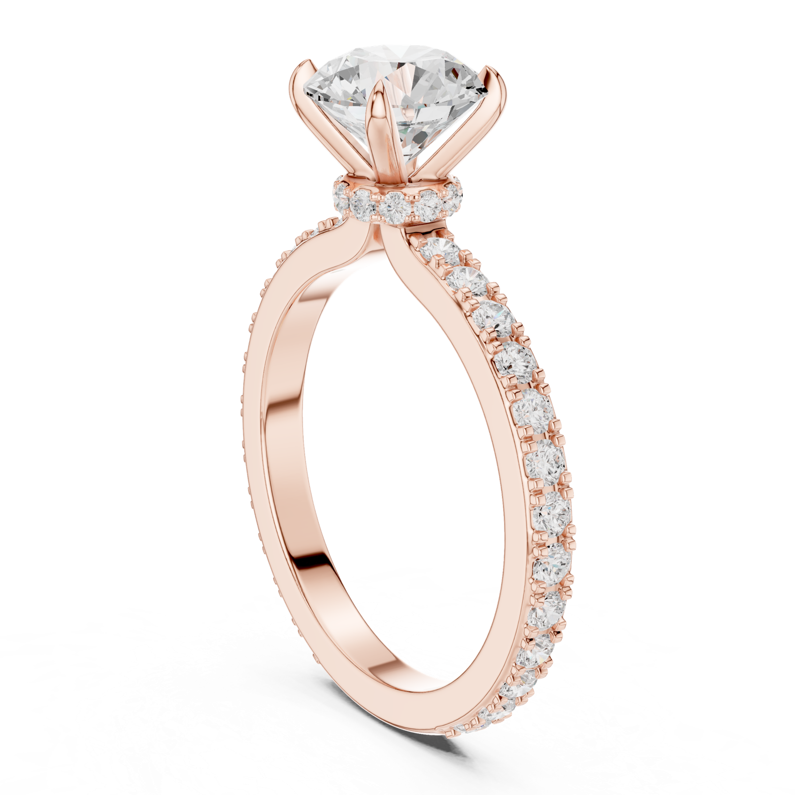 Gold Ring DDLR-787, Rose Gold, view 1