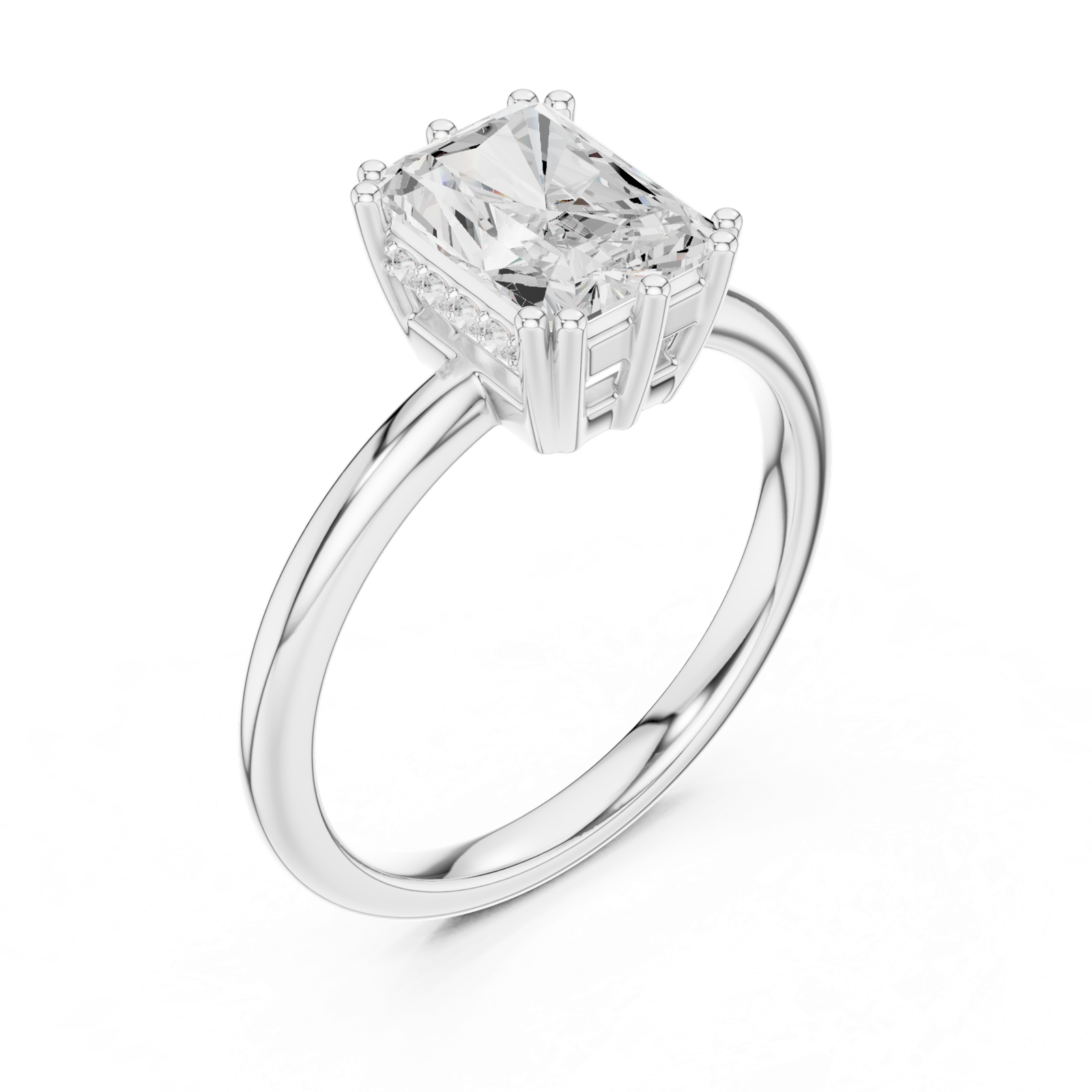 Gold Ring DDLR-930, White Gold, view 2