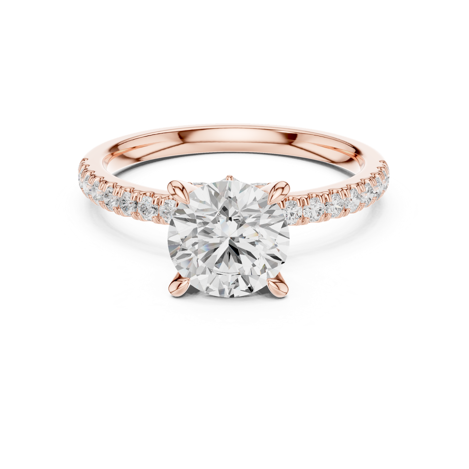 Gold Ring DDLR-1016, Rose Gold, view 4