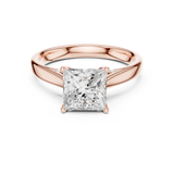 Gold Jewelry L36-18, Princess center stone, Rose Gold, view 4