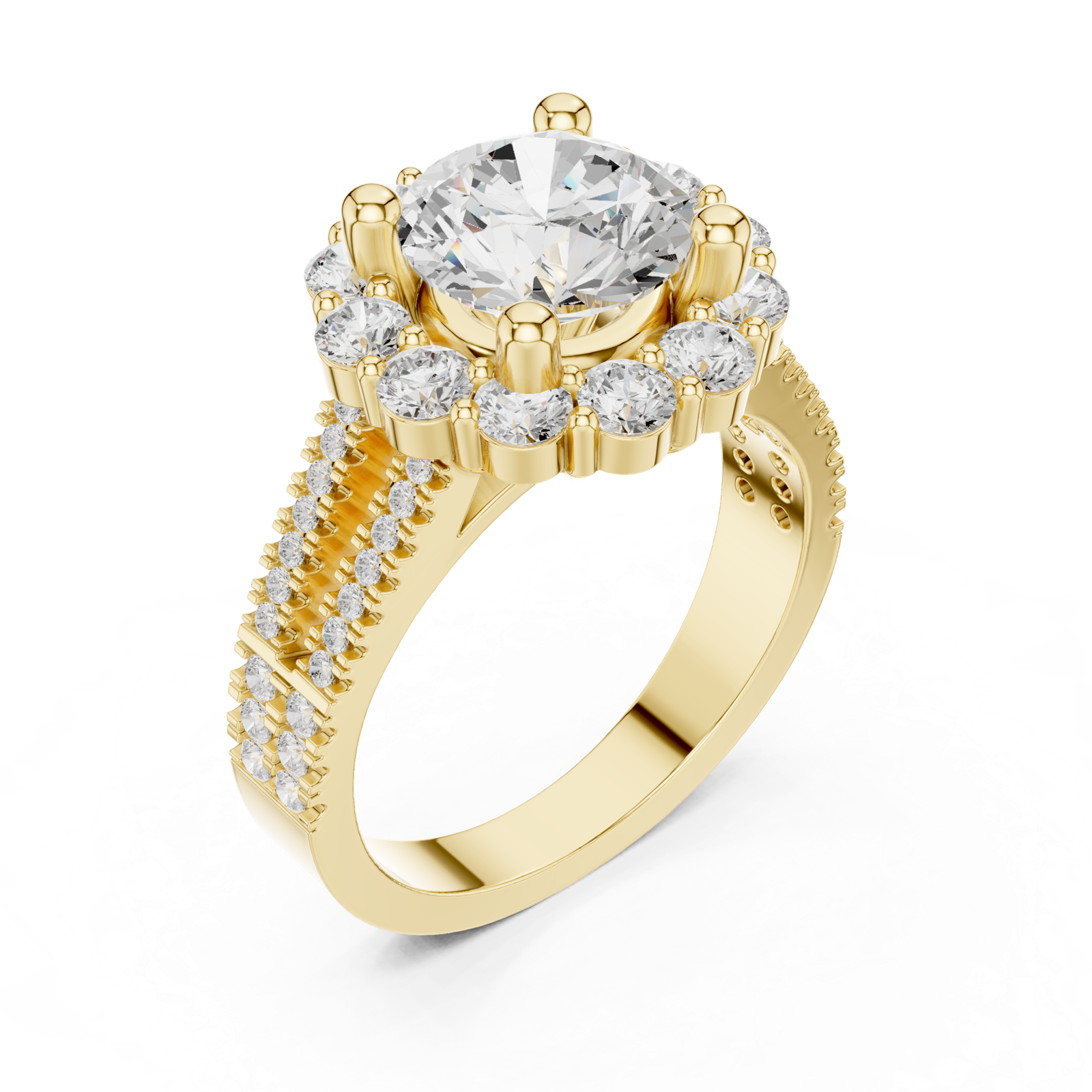 Gold Ring DDLR-344, Yellow Gold, view 2