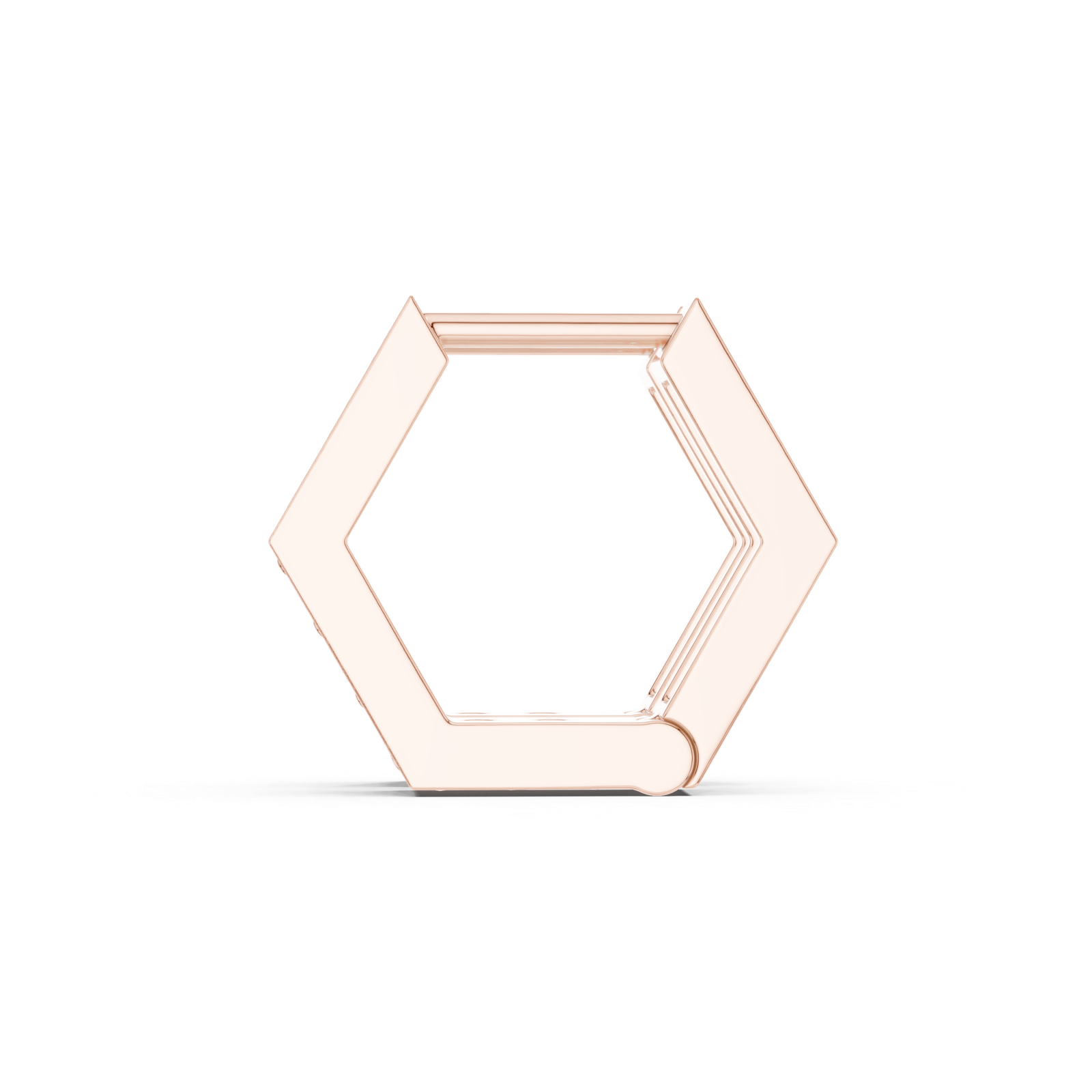 Gold Earrings 9-10118E, Rose Gold, view 3