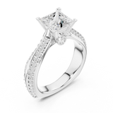 Gold Ring LR-0280, White Gold, view 2