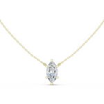 Gold Jewelry DDPO-001, Marquise center stone, Yellow Gold