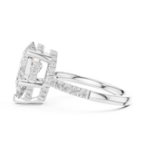 Gold Ring DDLR-259, Pear center stone, White Gold, view 3