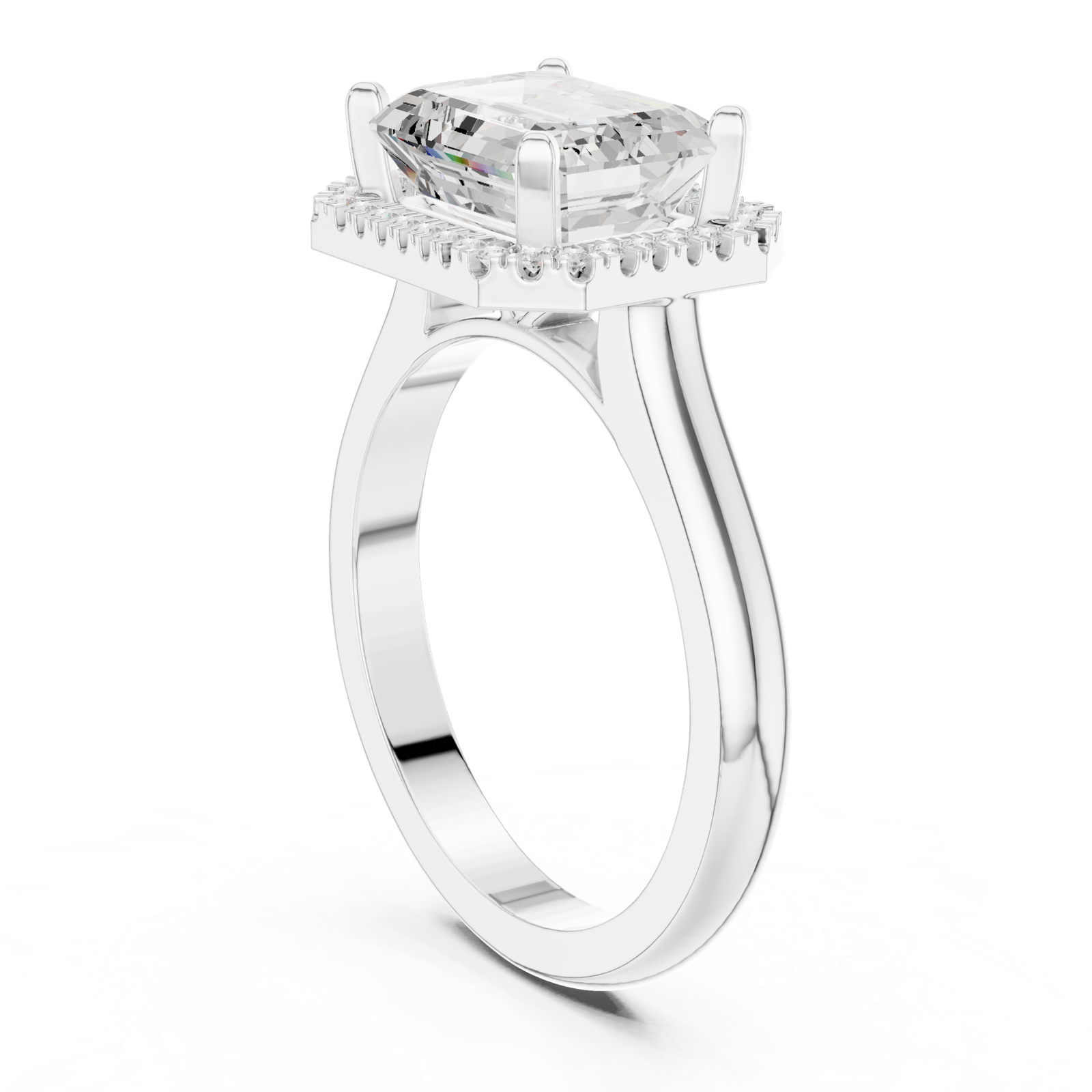Gold Ring DDLR-332, White Gold, view 1