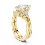 Gold Ring DDLR-440, Pear center stone, Yellow Gold, view 1