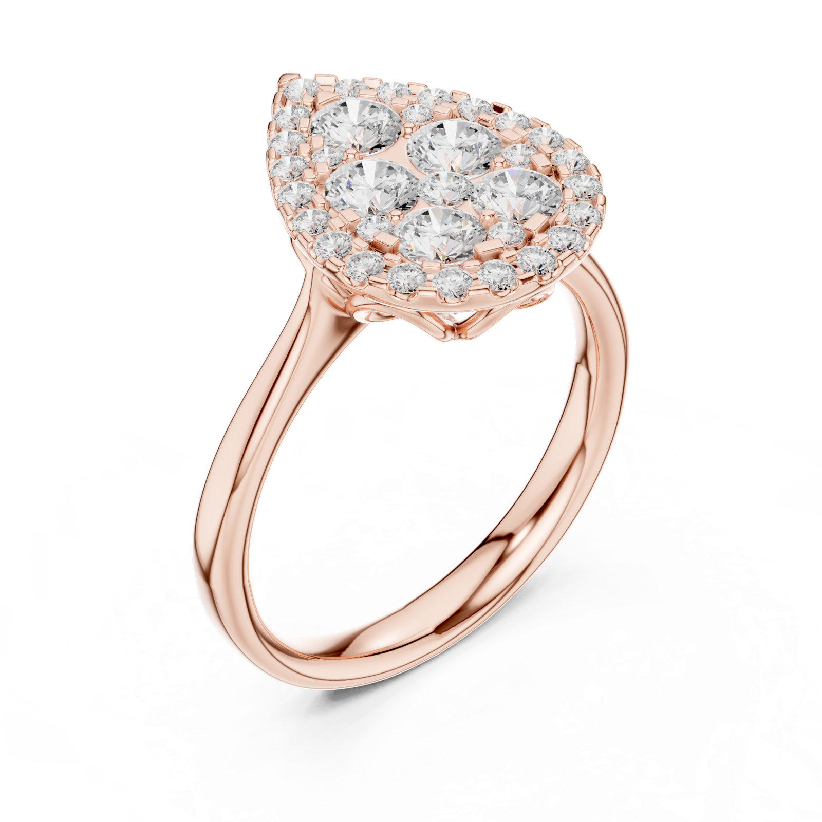 Gold Ring DDLR-785, Rose Gold, view 2