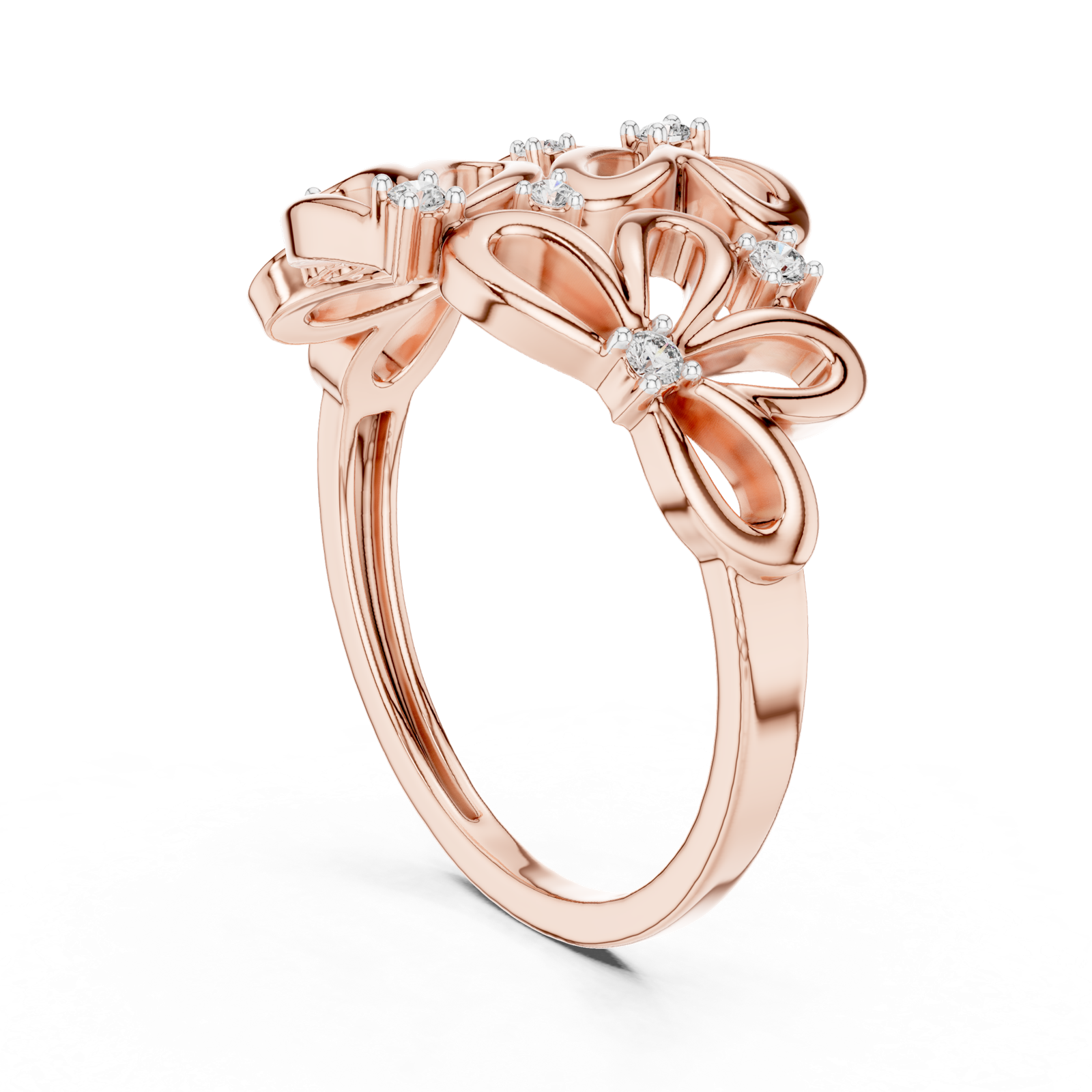 Gold Ring 12-10070@L, Rose Gold, view 1