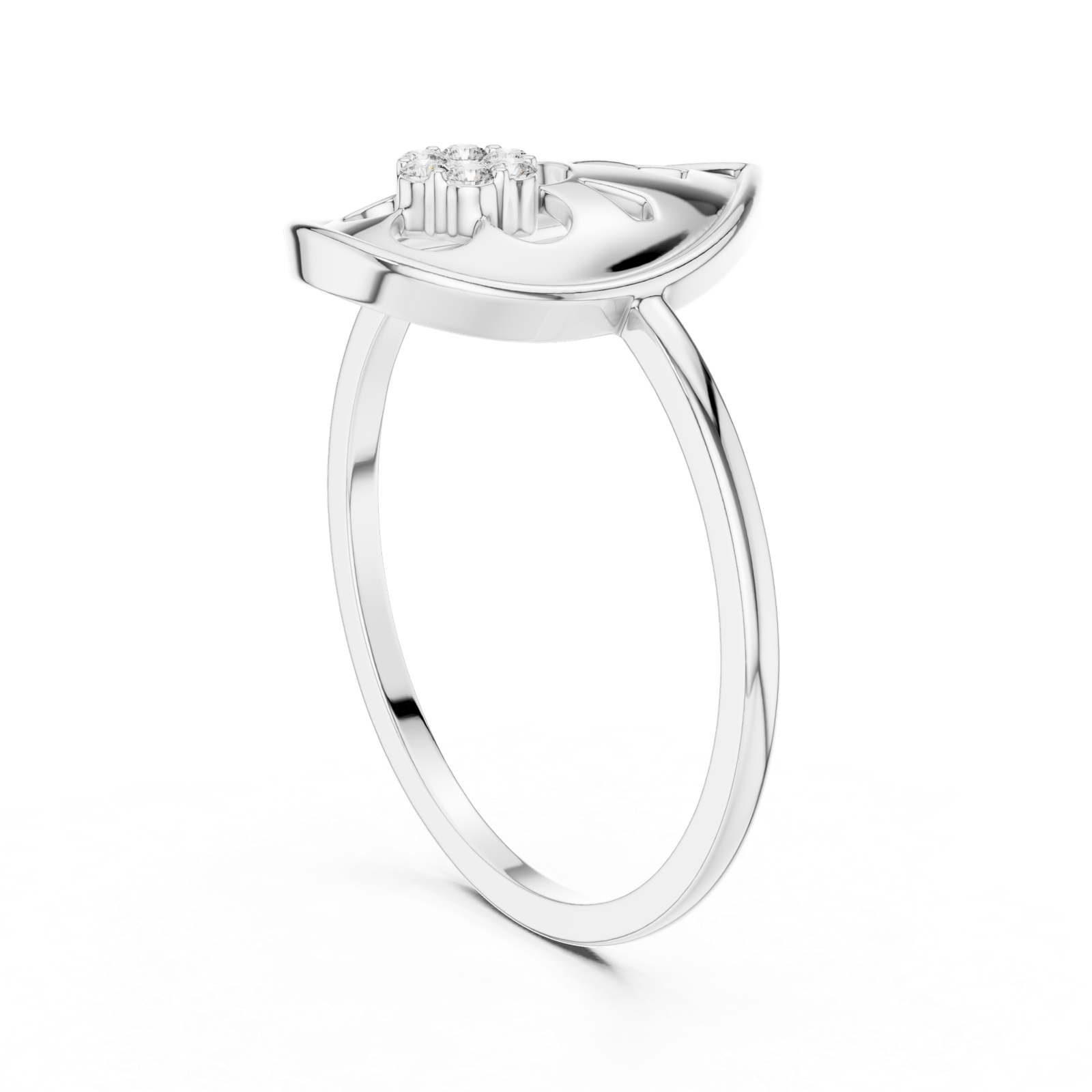 Gold Ring DR-6188, White Gold