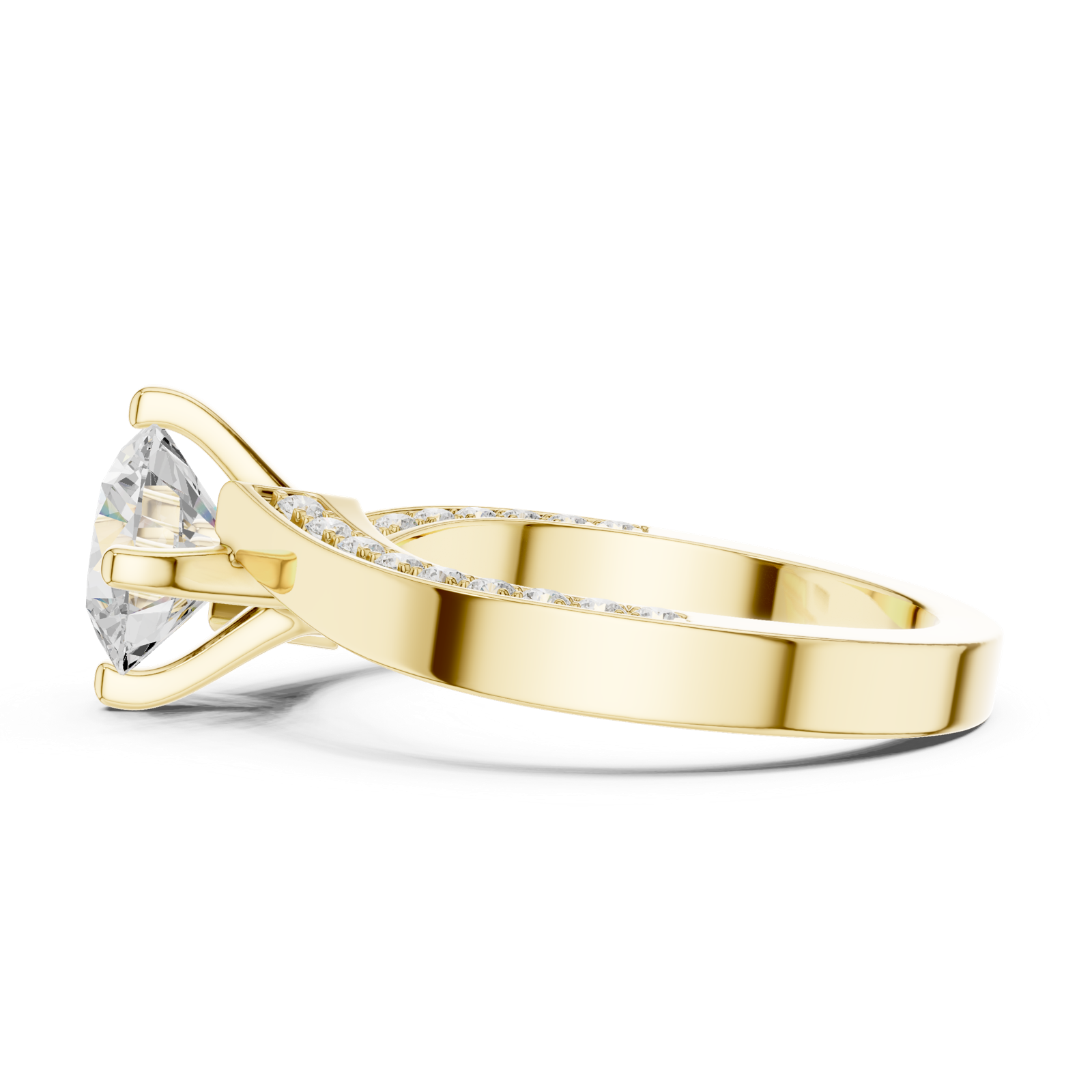 Gold Ring DDLR-435, Yellow Gold, view 3