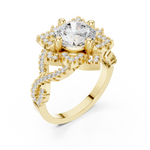 Gold Ring DDLR-411, Yellow Gold, view 2