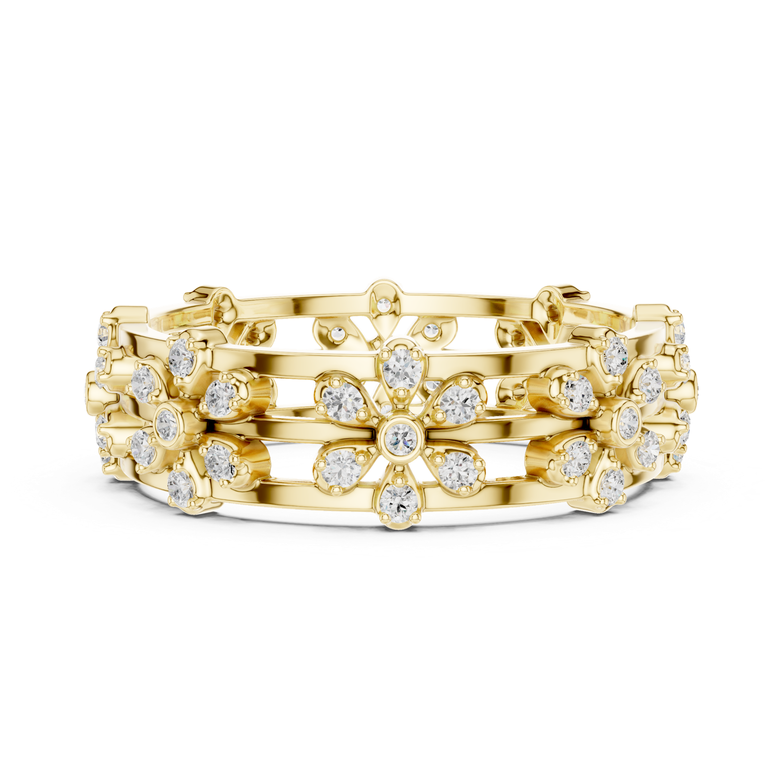 Gold Ring R37, Yellow Gold, view 3