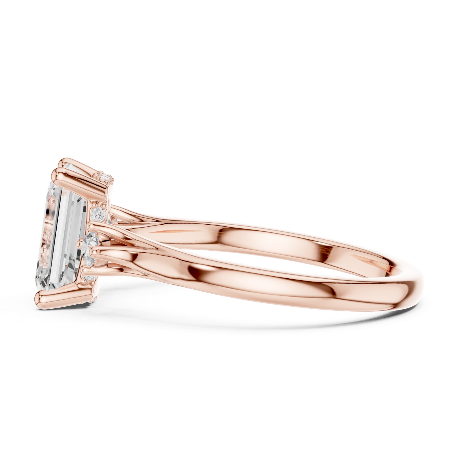 Gold Ring DDLR-971, Rose Gold, view 3