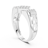 Gold Ring LR-01 (44), White Gold