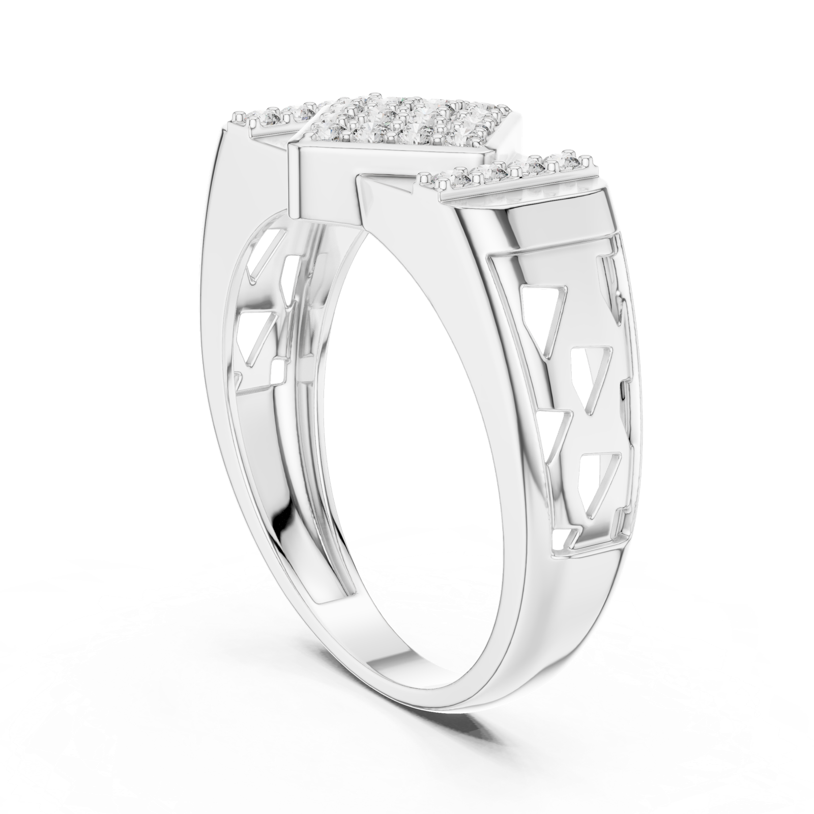 Gold Ring LR-01 (44), White Gold
