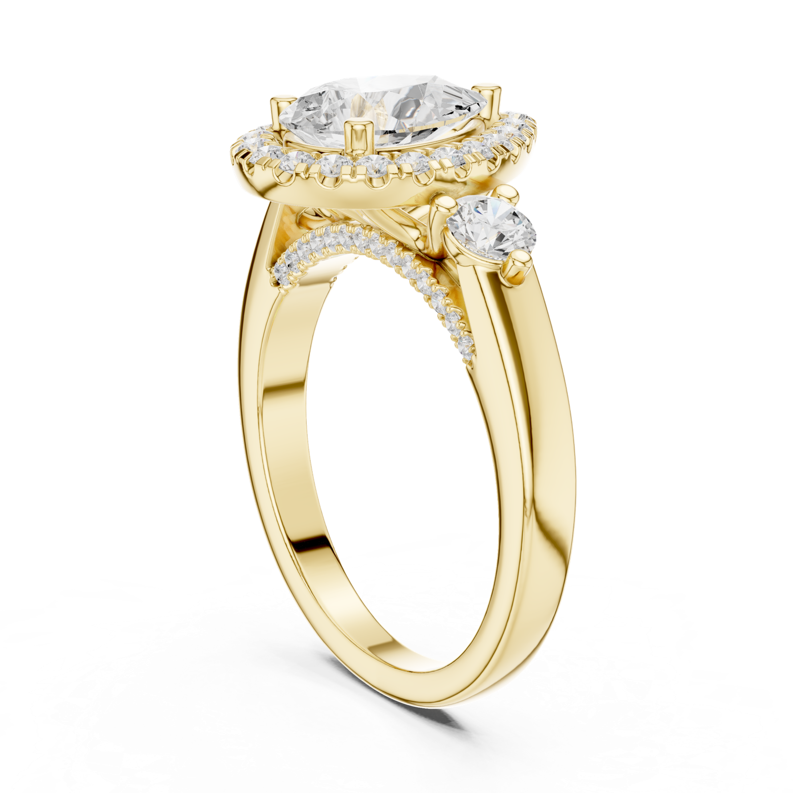 Gold Ring DDLR-280, Yellow Gold, view 1