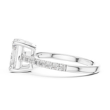 Gold Ring DDLR-039, Radiant center stone, White Gold, view 3