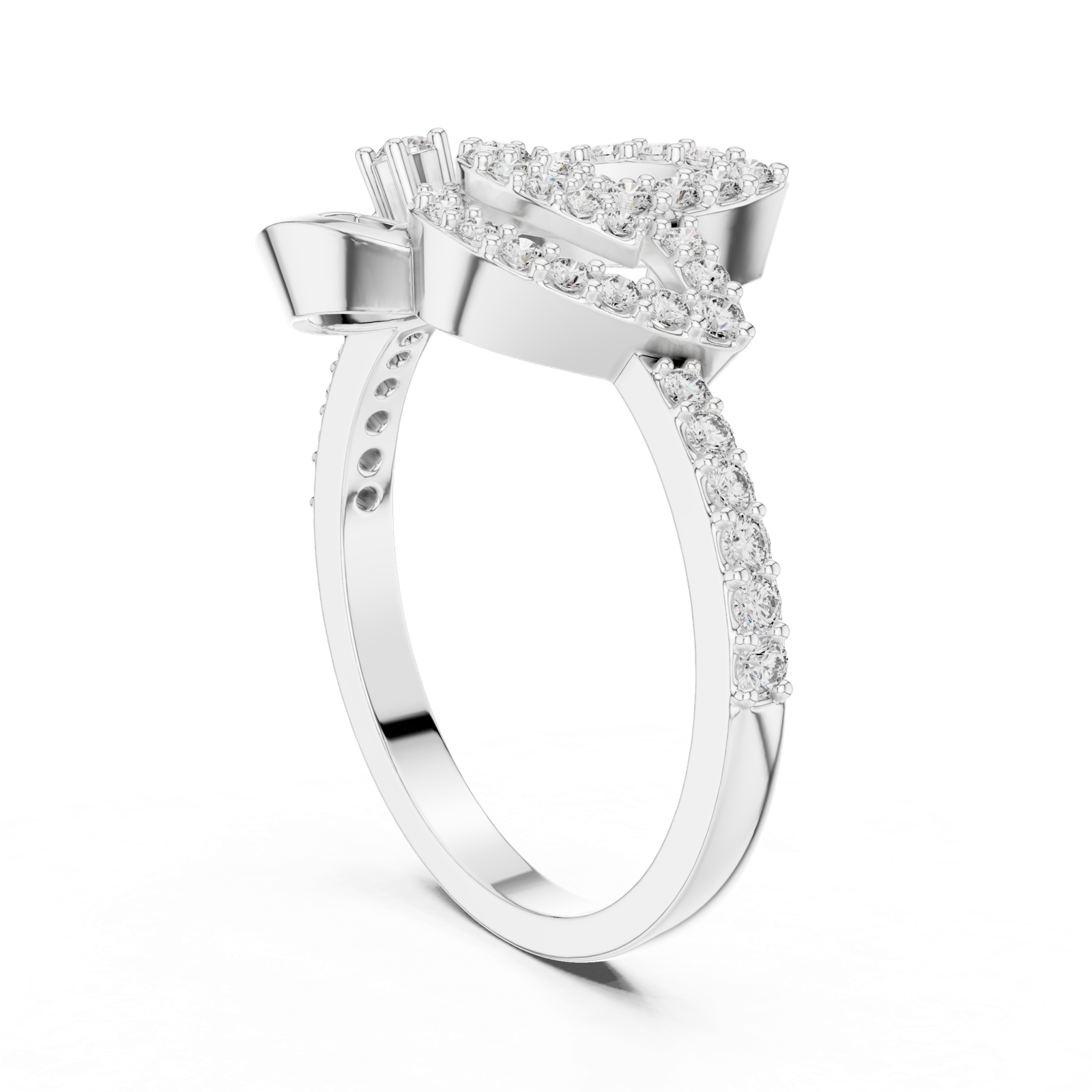 Gold Ring LR-01 (74), White Gold