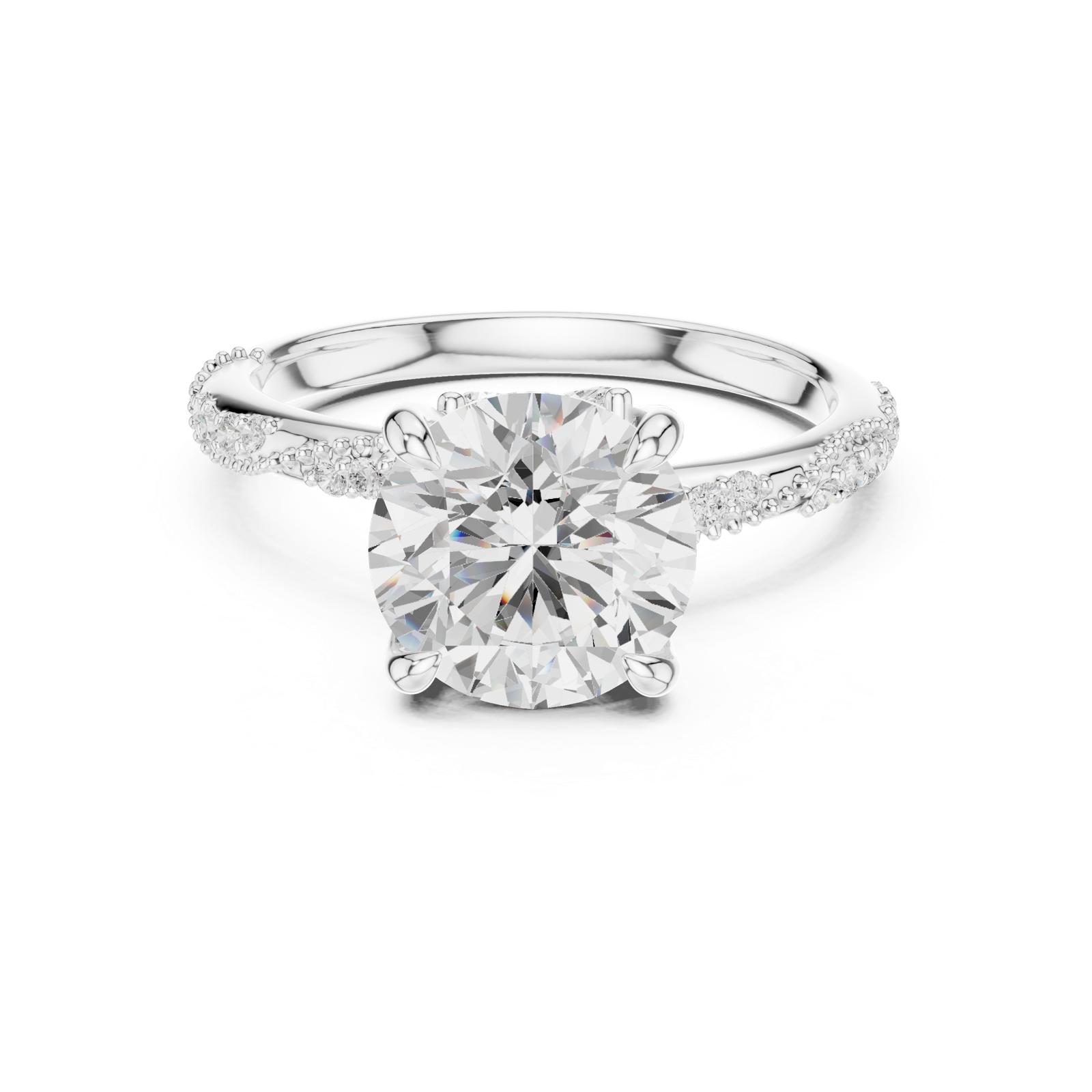 Gold Ring DDLR-968, White Gold, view 4