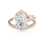 Gold Jewelry L35-39, Oval center stone, Rose Gold, view 4