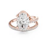 Gold Jewelry L35-39, Oval center stone, Rose Gold, view 4