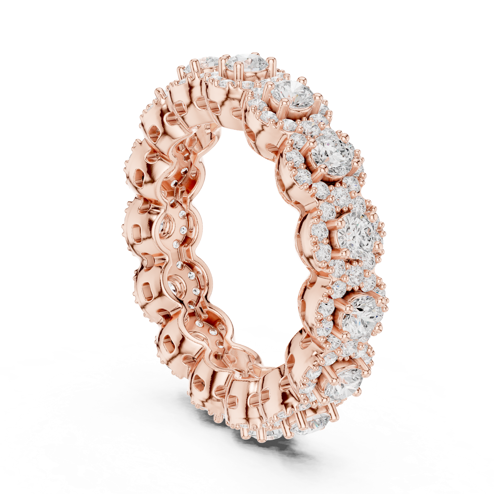 Gold Ring DDLR-307, Rose Gold, view 1