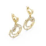 Gold Earrings L03-22, Yellow Gold, view 2