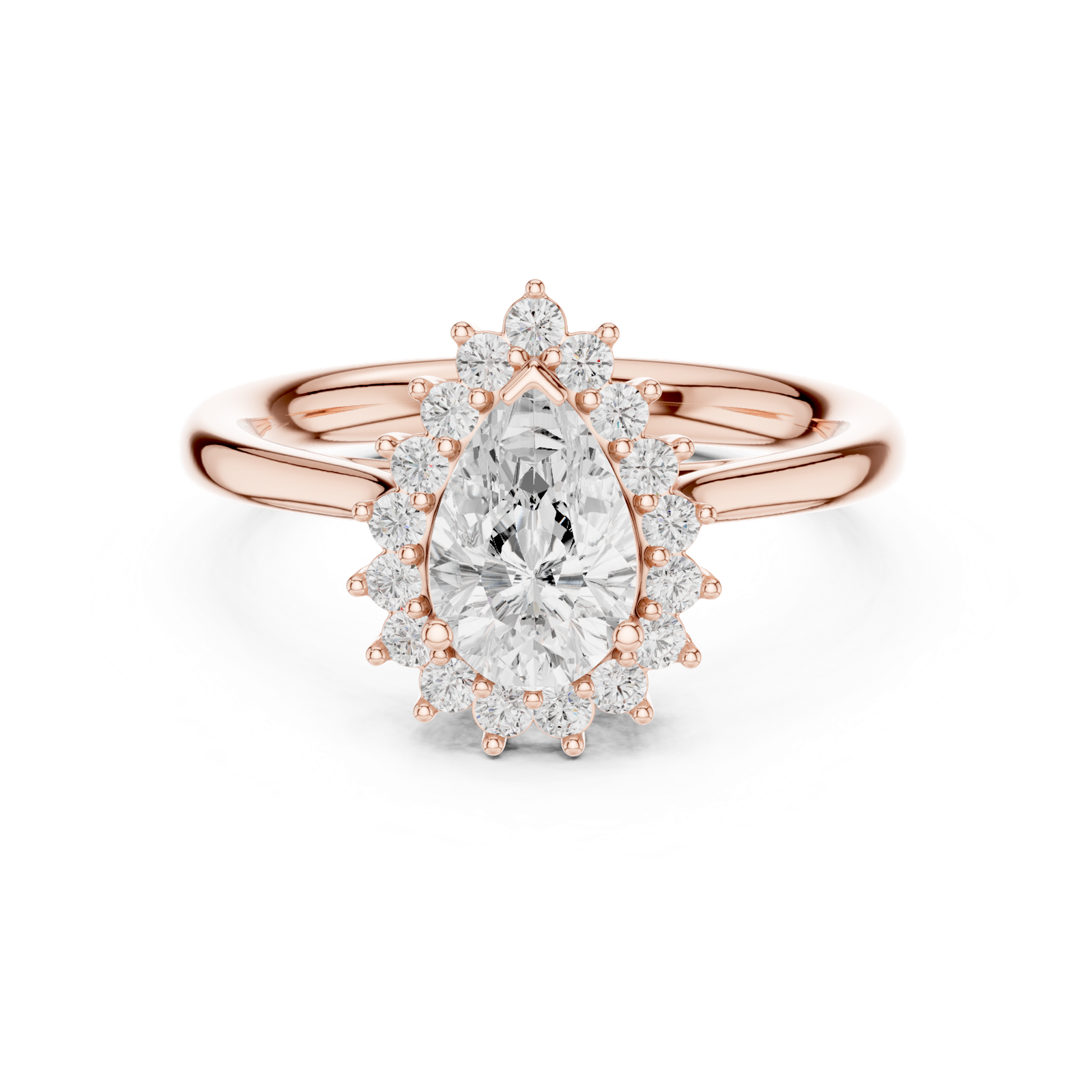Gold Ring DDLR-699, Rose Gold, view 4