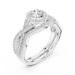 Gold Ring LR-0268, White Gold, view 2