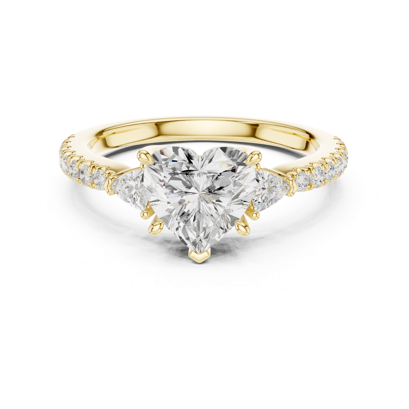 Gold Ring DDLR-858, Yellow Gold, view 4