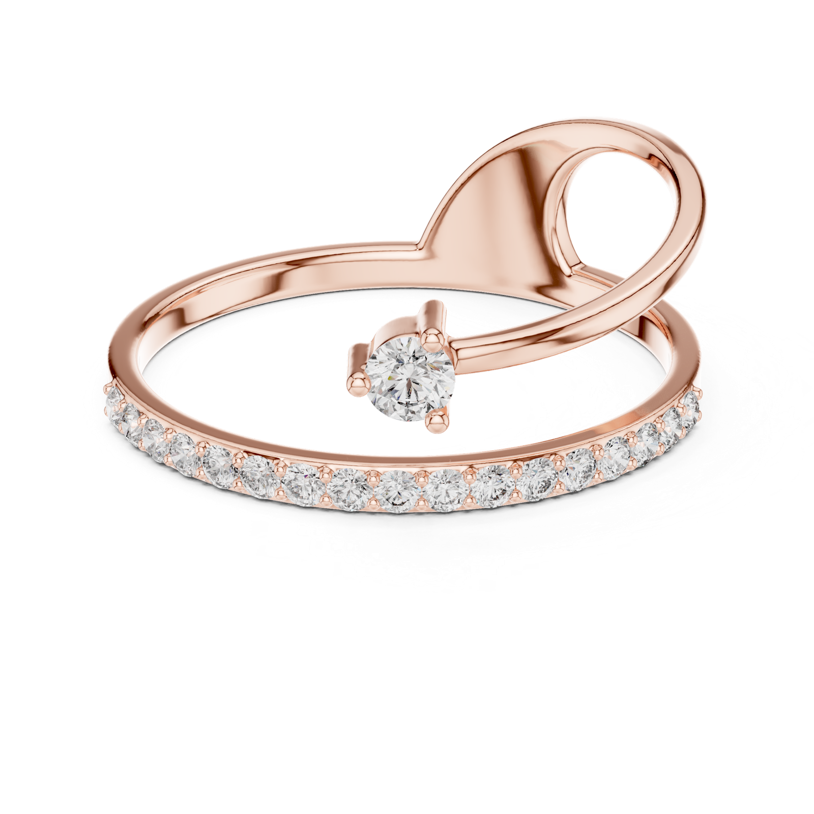 Gold Ring 1 (235), Rose Gold, view 4
