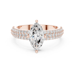 Gold Ring DDLR-1103, Rose Gold, view 4