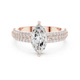 Gold Ring DDLR-1103, Rose Gold, view 4