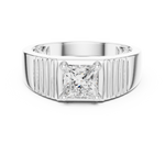14K Solid Gold Lab Diamond Solitaire Ring, White Gold, view 4