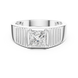 14K Solid Gold Lab Diamond Solitaire Ring, White Gold, view 4