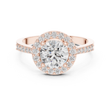 Gold Ring ALR-113, Rose Gold, view 4