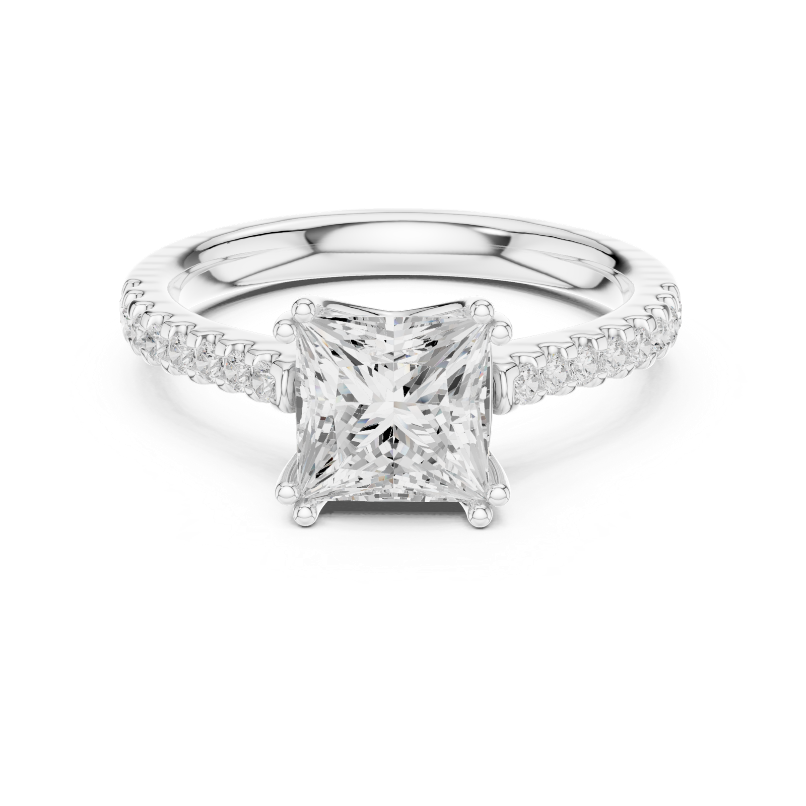 Gold Ring DDLR-735, White Gold, view 4