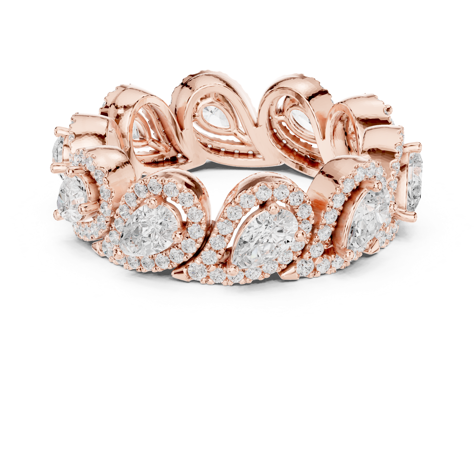 Gold Ring DDLR-306, Rose Gold, view 4