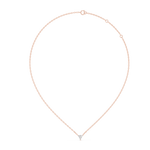 14K Solid Gold Lab Diamond Solitaire Pendant Necklace, Rose Gold, view 1