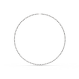 14K Solid Gold Lab Diamond Tennis Necklace, White Gold
