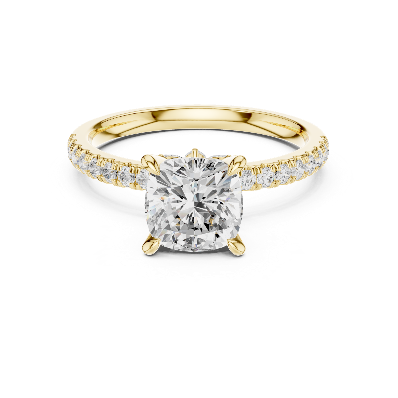 Gold Ring DDLR-1010, Yellow Gold, view 4