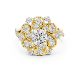 Gold Ring DDLR-187, Yellow Gold, view 4