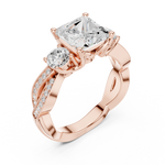 Gold Ring DDLR-268, Rose Gold, view 2
