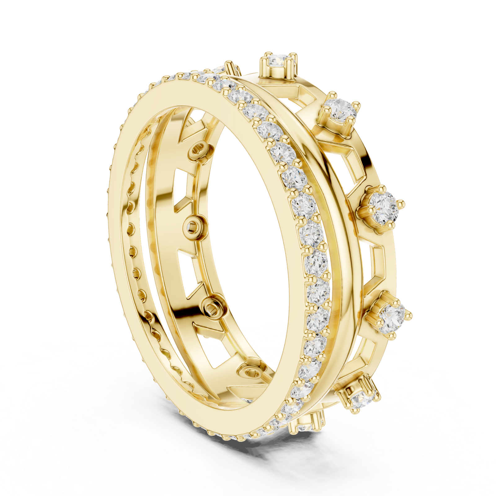 Gold Ring R24, Yellow Gold, view 1