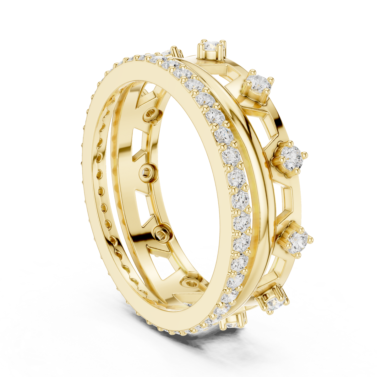 Gold Ring R24, Yellow Gold, view 1