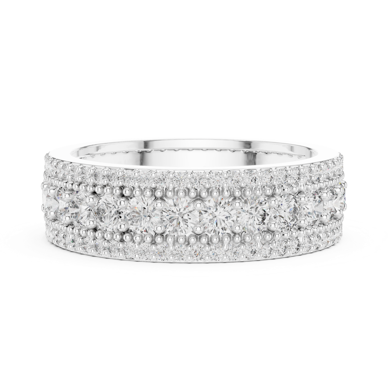 Gold Ring DDLR-224, White Gold, view 3