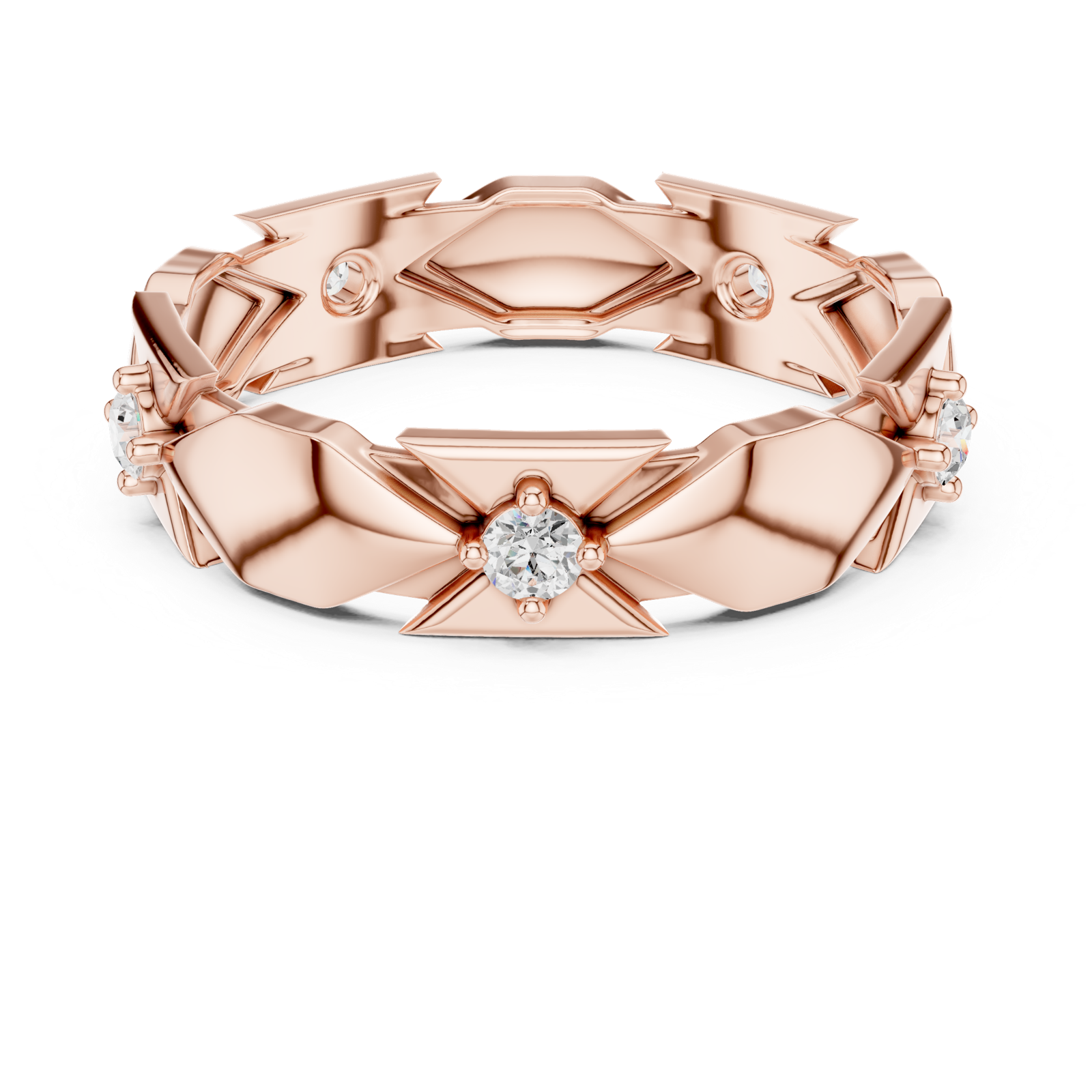Gold Ring L22-R4, Rose Gold, view 4